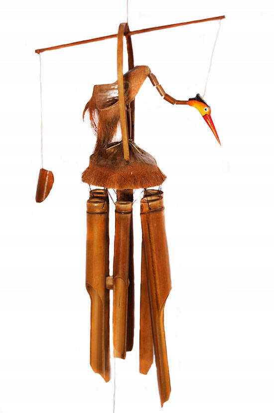 WIND GONG BAMBOO BIRD 110CM INDONESIA TERRACE GARDEN DECORATION