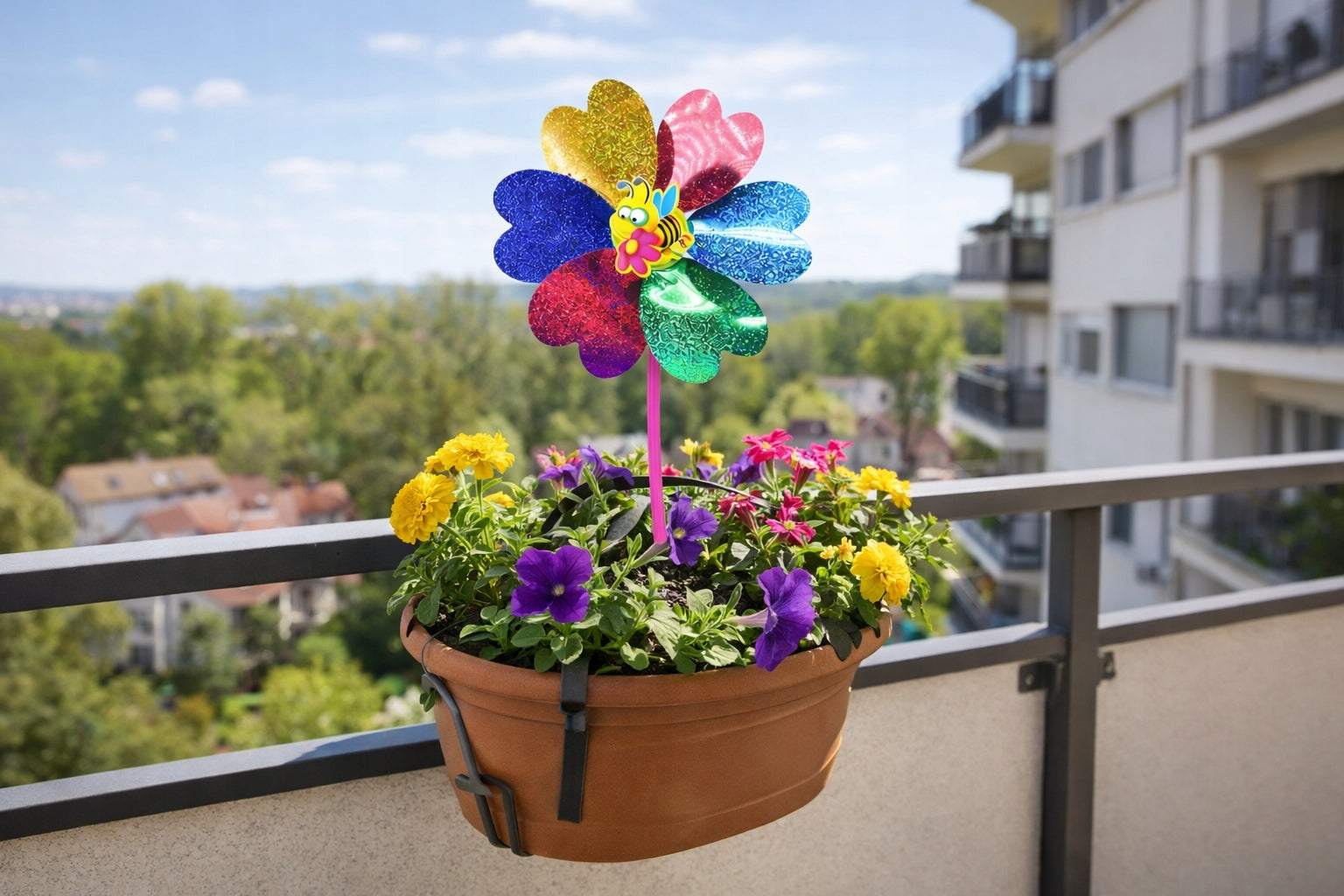 WINDMILL 29CM GARDEN HOLOGRAPHIC FOR BIKE STROLLER BALCONY GARDEN Type ornament