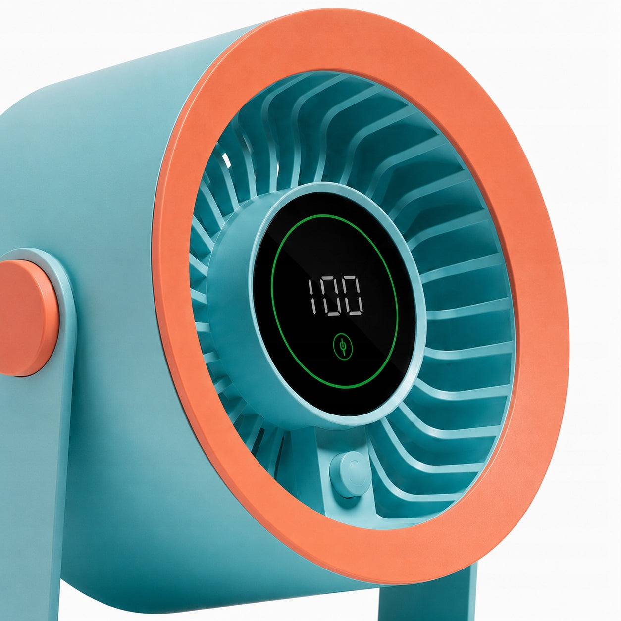 WINDMILL LED Desk USB-C Mini Fan Quiet Powerful Cord FAN Dominant color blue