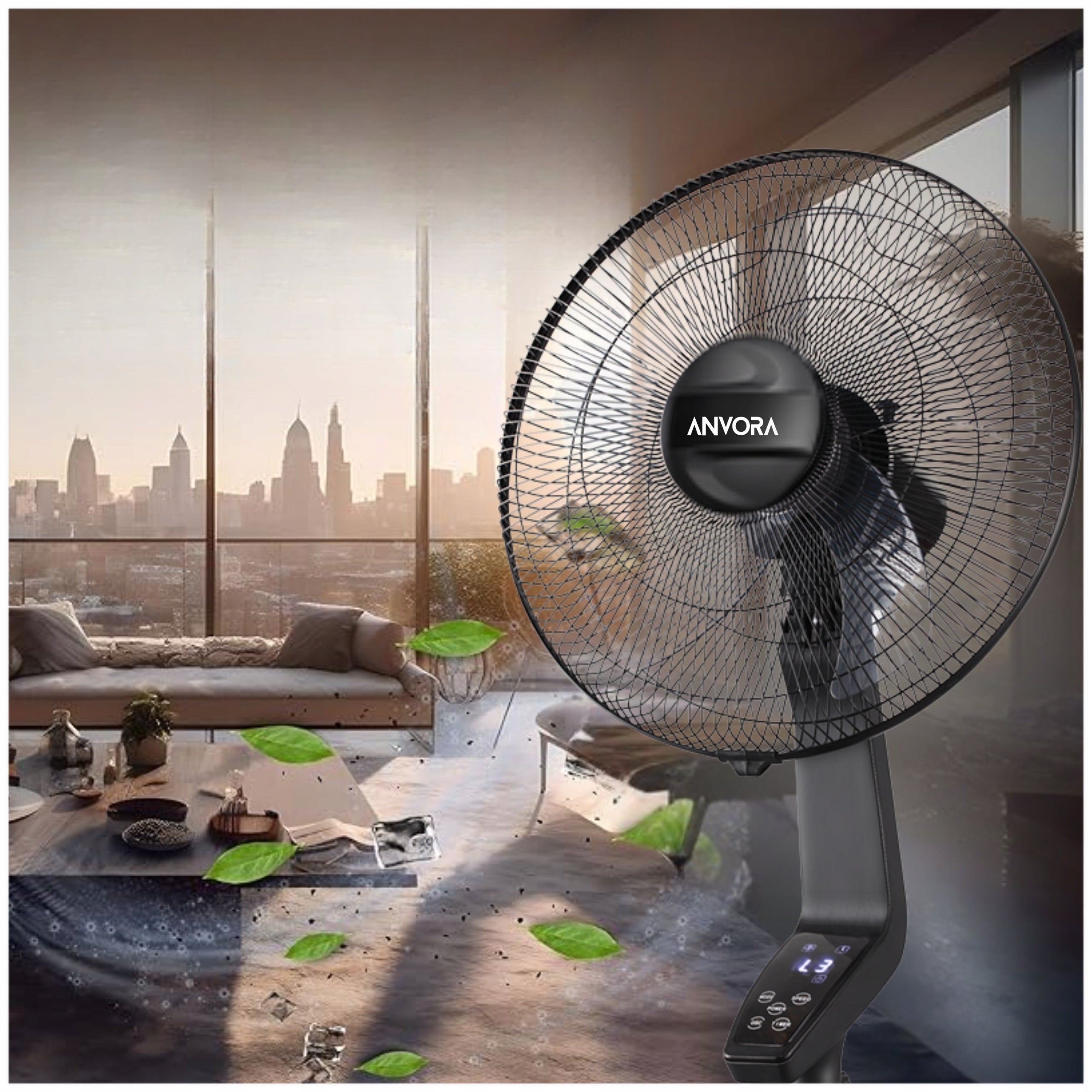 WINDMILL STANDING FLOOR FAN POWERFUL QUIET HOUSEHOLD CIRCULATOR BLACK Manufacturer code WIATRAK WENTYLATOR STOJACY CYLKULATOR