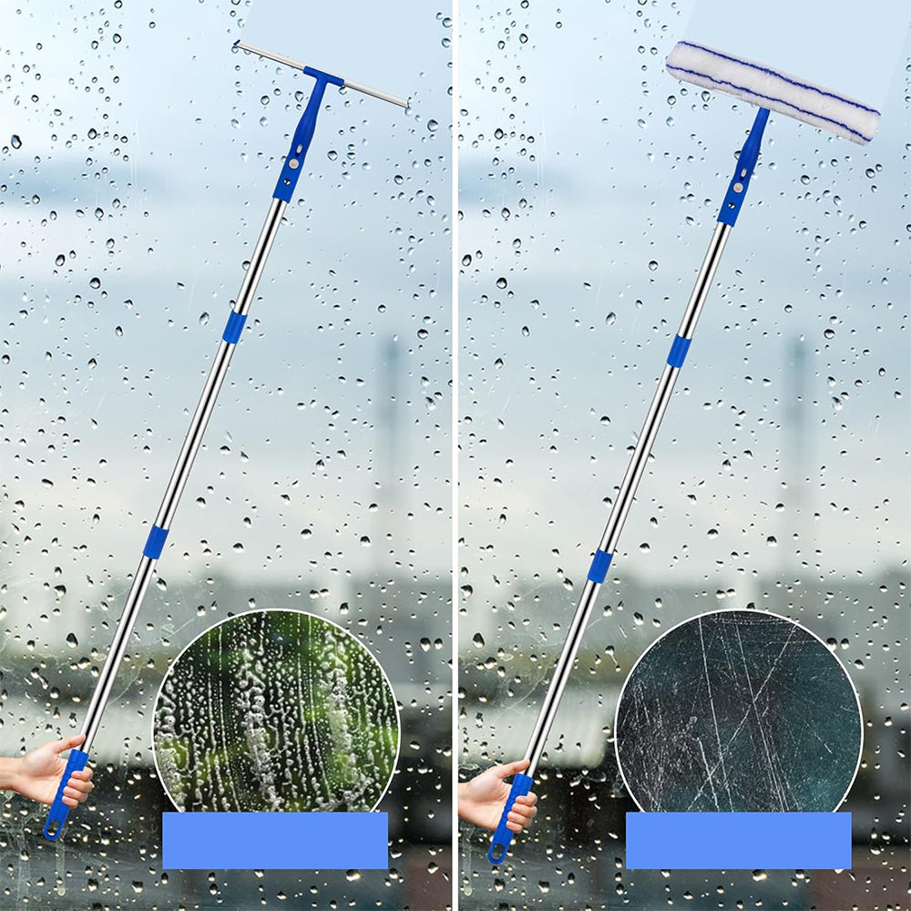 WINDOW CLEANING KIT 120CM SCRAPER HANDLE 35CM MICROFIBER BRUSH Manufacturer code ZESTAW DO MYCIA OKIEN