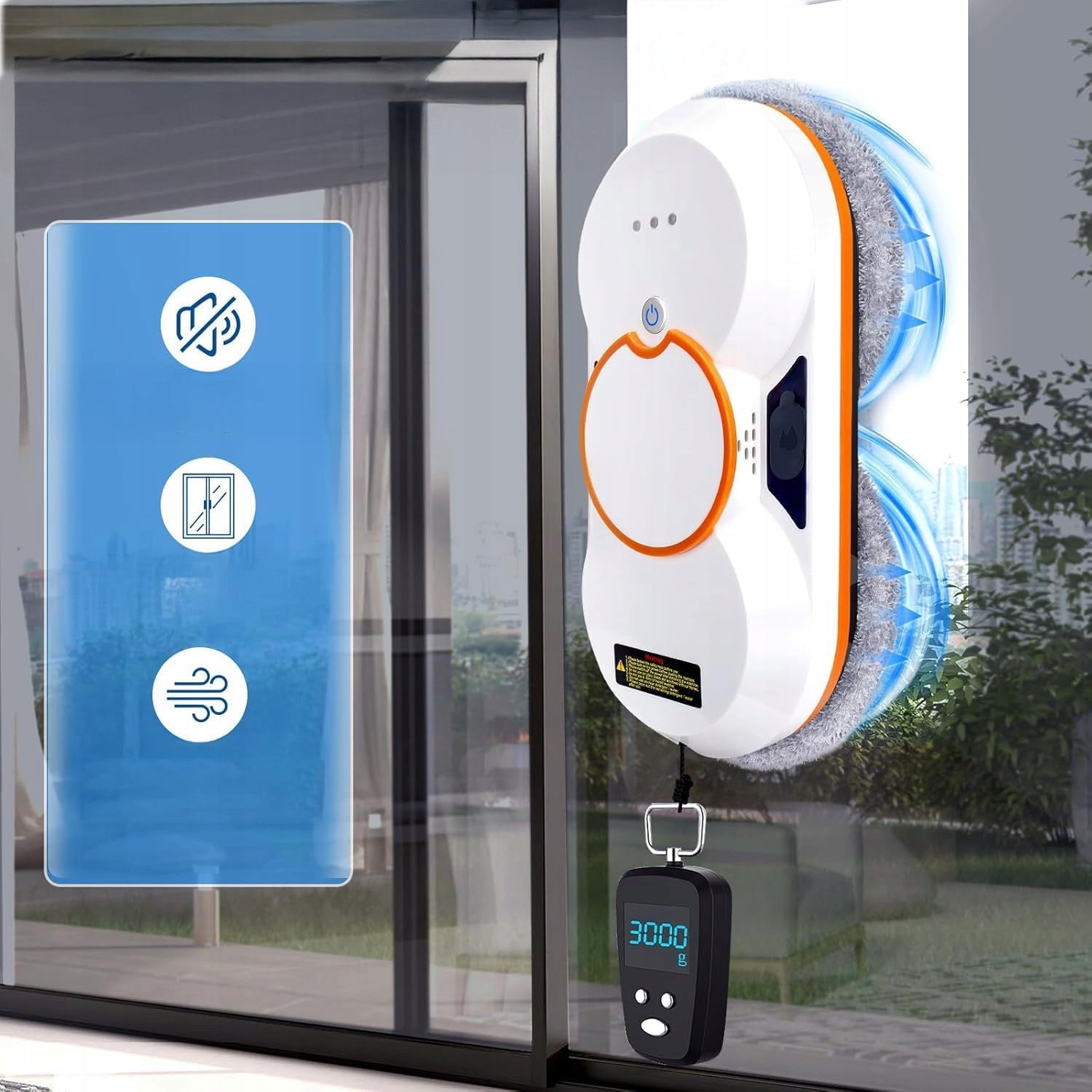 WINDOW CLEANING ROBOT SUCTION POWER 5600 PA AUTOMATIC SMART KIT Brand no brand