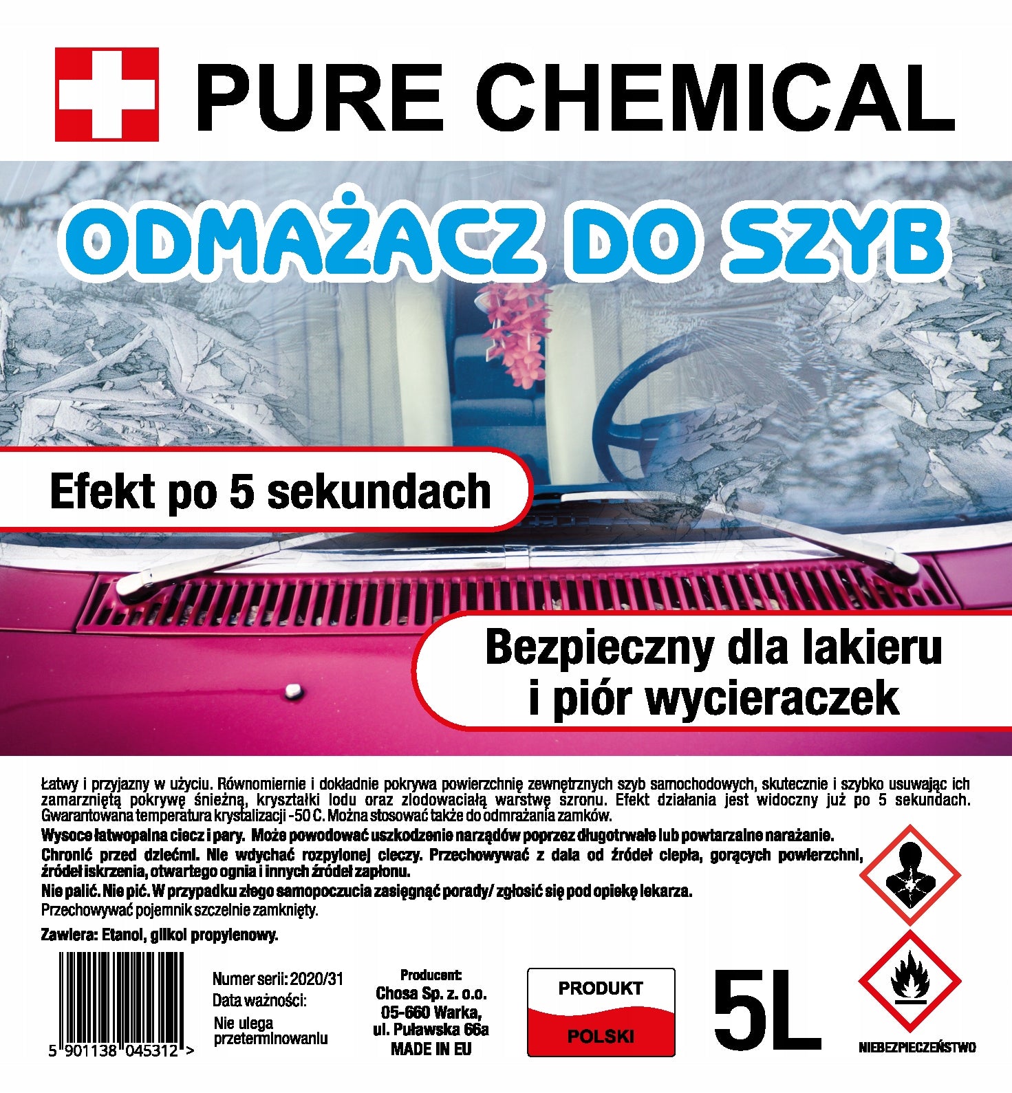 WINDOW DEFROSTER STRONG 5L + 1L SPRAY Manufacturer's catalog number odmrażacz_5000ml+1000ml