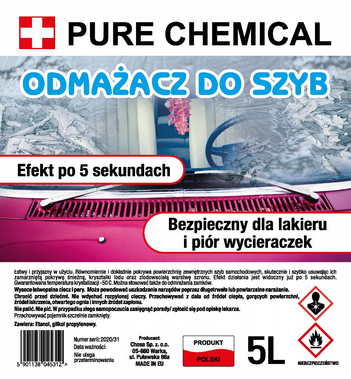 WINDOW DEFROSTER STRONG 5L + 1L SPRAY Manufacturer's catalog number odmrażacz_5000ml+1000ml
