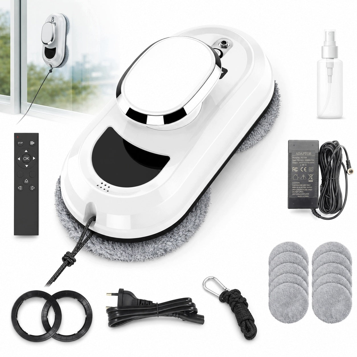 WINDOW ROBOT MIRROR WINDOW CLEANER Smart Window Washer SET