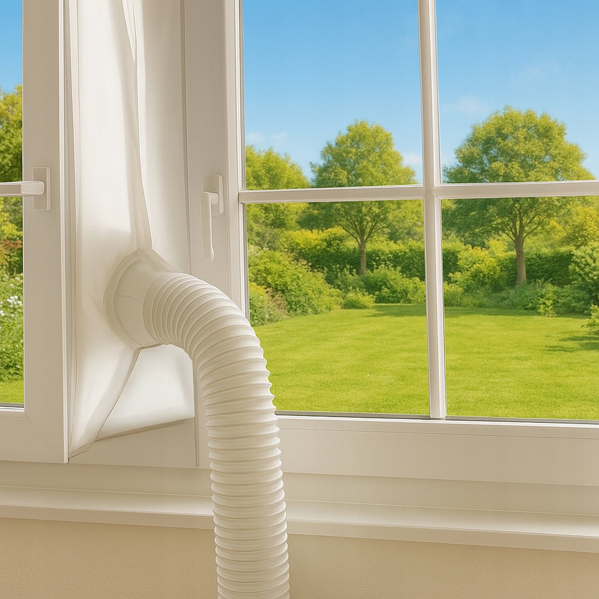 WINDOW SEAL FOR PORTABLE AIR CONDITIONER SLEEVE PIPE WINDOW 330cm Dominant color white