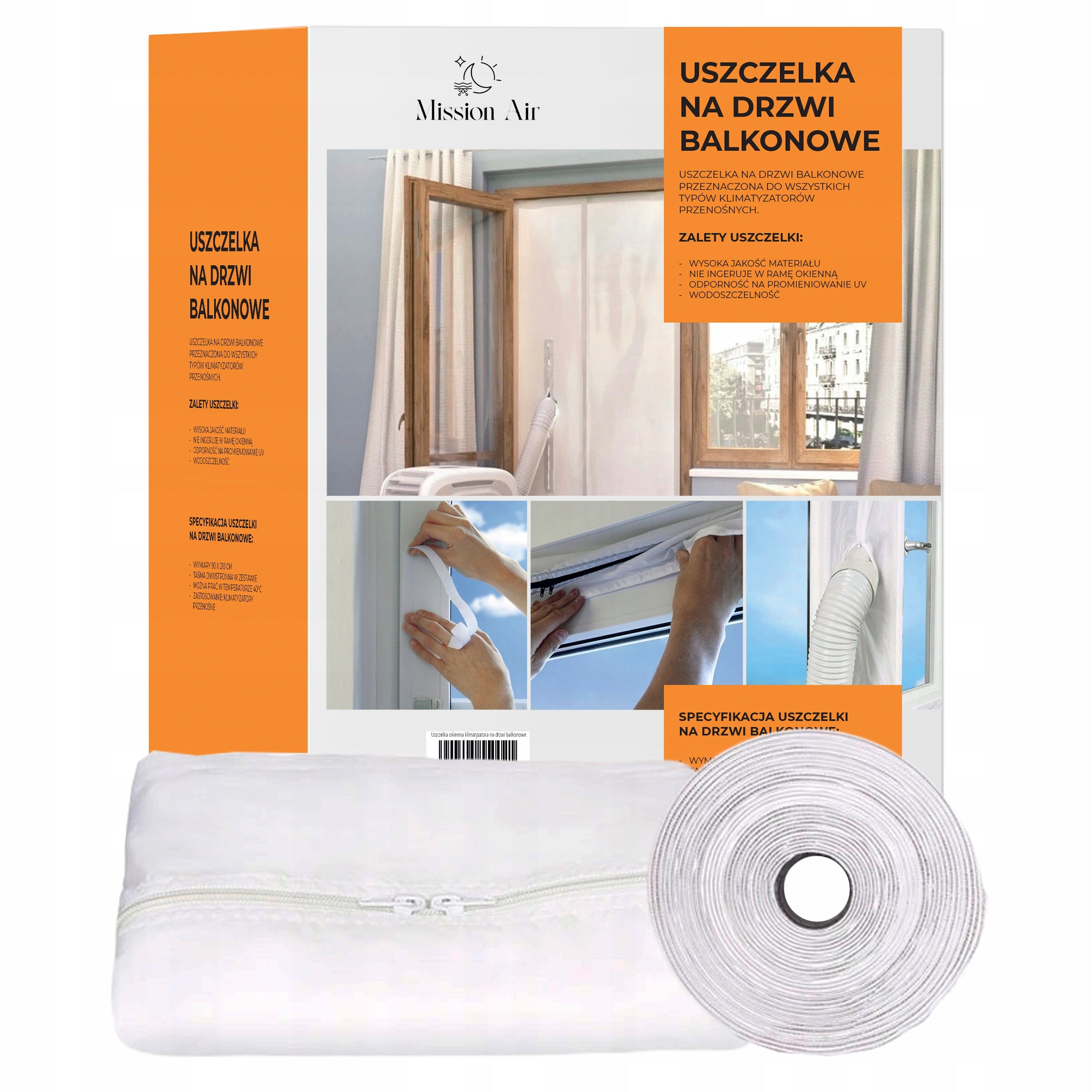 WINDOW SEAL for portable air conditioner for BALCONY DOOR 210x90cm Kind gasket