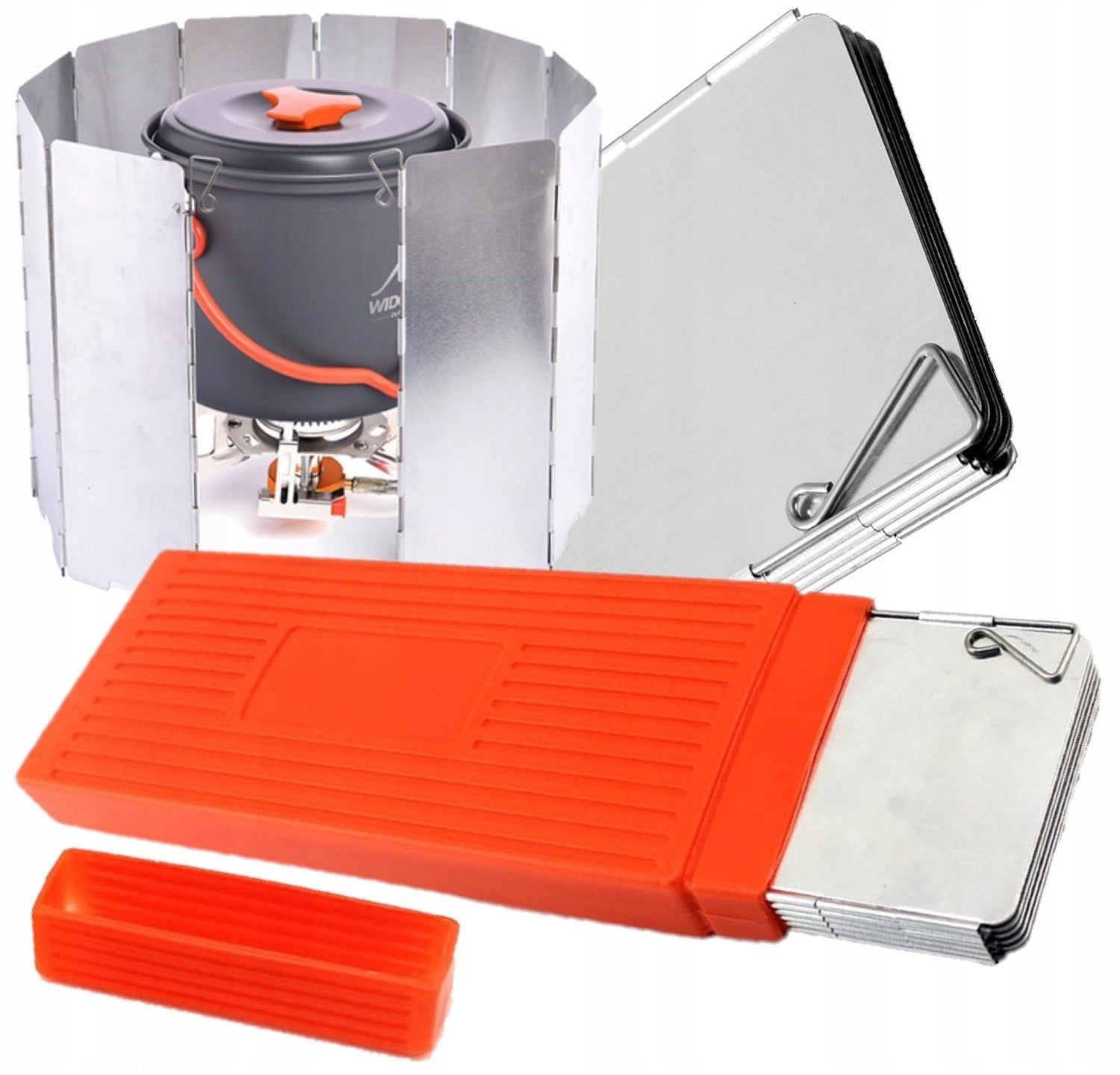 WINDSHIELD FOR BURNER COOKER FOLDING DESIGN + CASE Packaging status original
