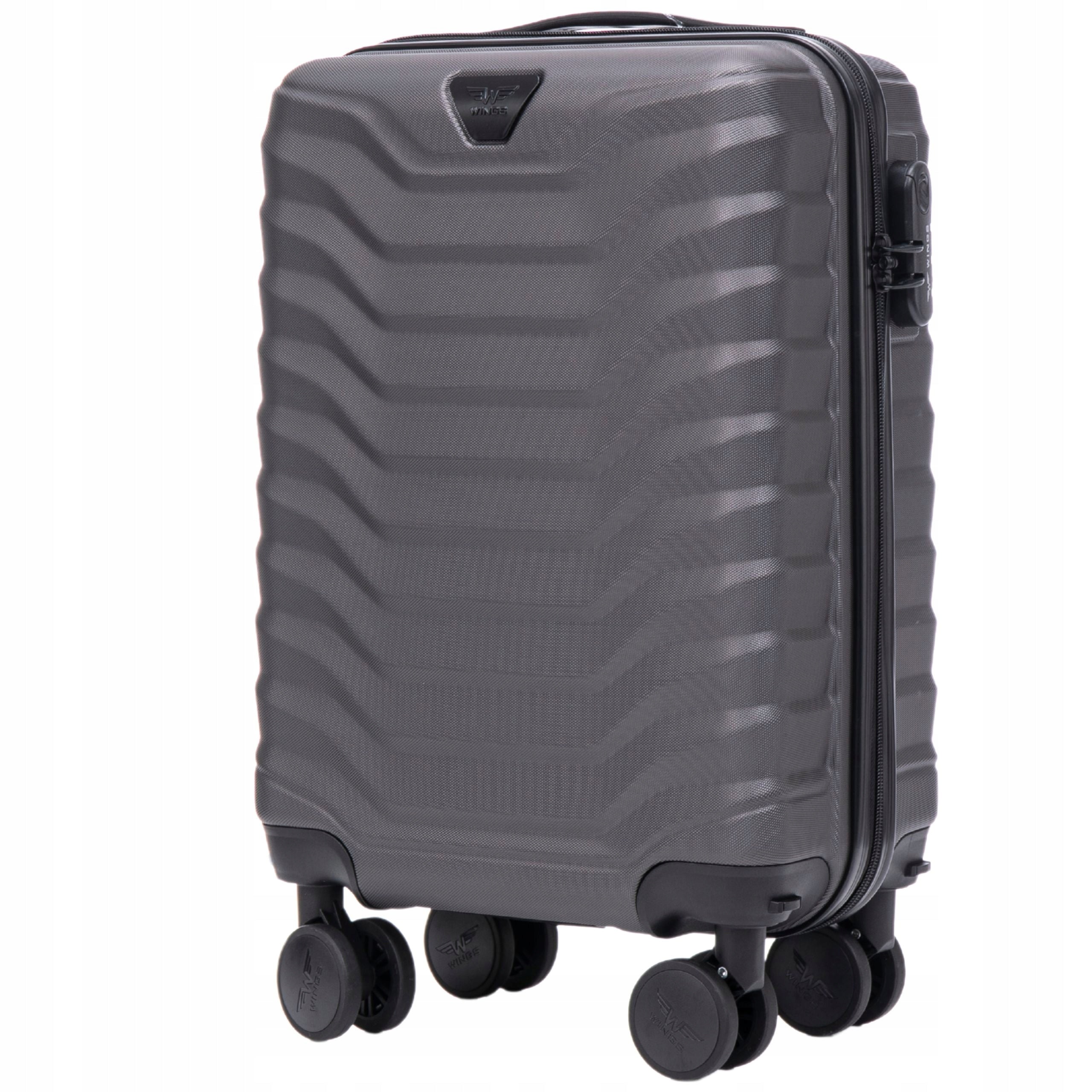 WINGS Small Travel Suitcase Hand Luggage with ABS-U on 4 Wheels Brand Wings
