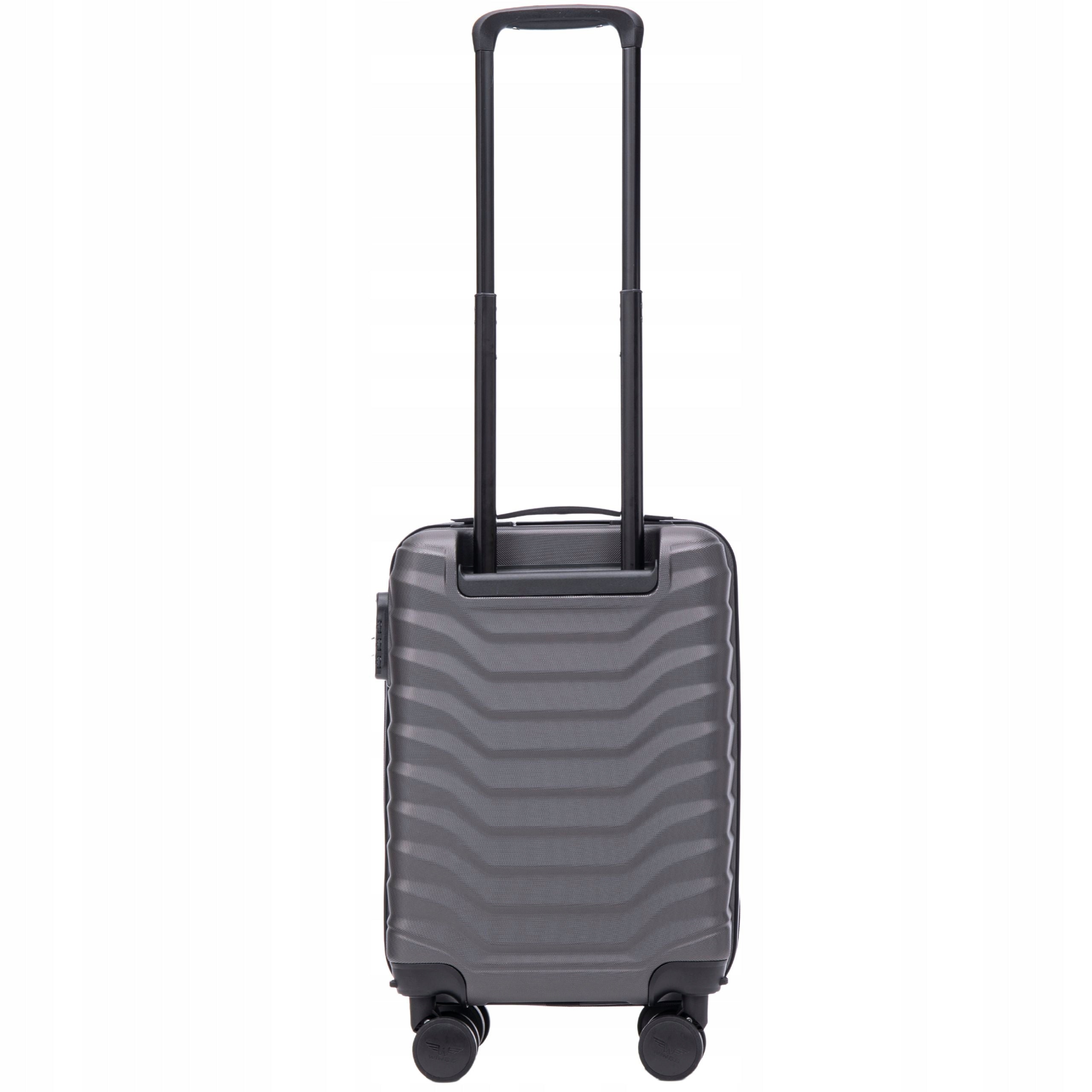 WINGS Small Travel Suitcase Hand Luggage with ABS-U on 4 Wheels Width (longer edge) 33 cm