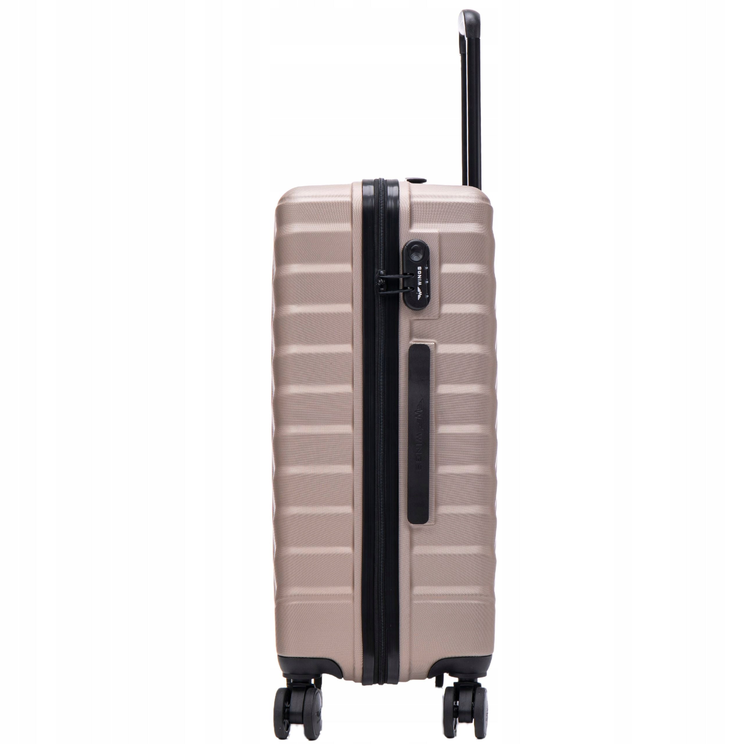 WINGS Small carry-on LUGGAGE with ABS hard SPACIOUS suitcase for AIRCRAFT Depth (shorter edge) 19 cm