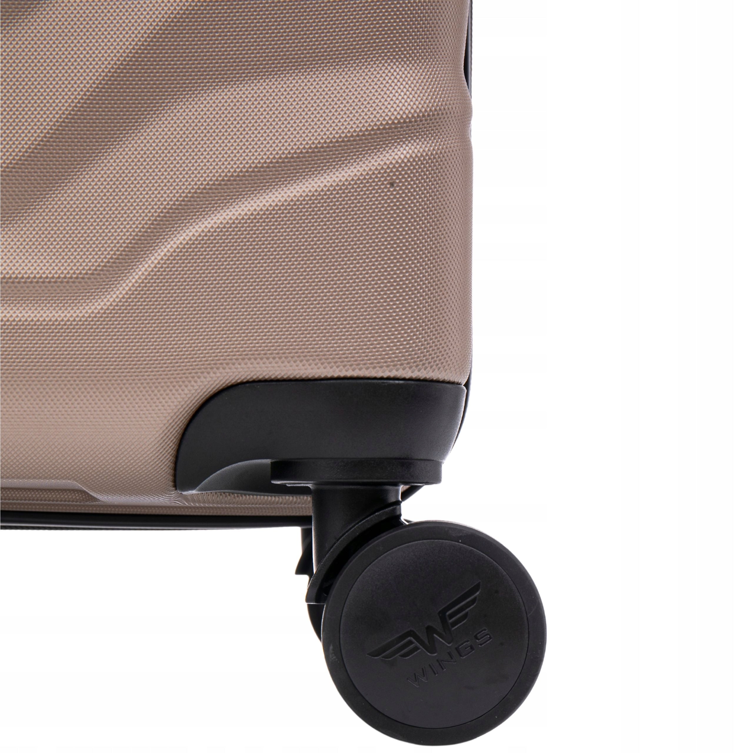 WINGS Small carry-on LUGGAGE with ABS hard SPACIOUS suitcase for AIRCRAFT Manufacturer code PEA01-XS-CHAMPAGNE