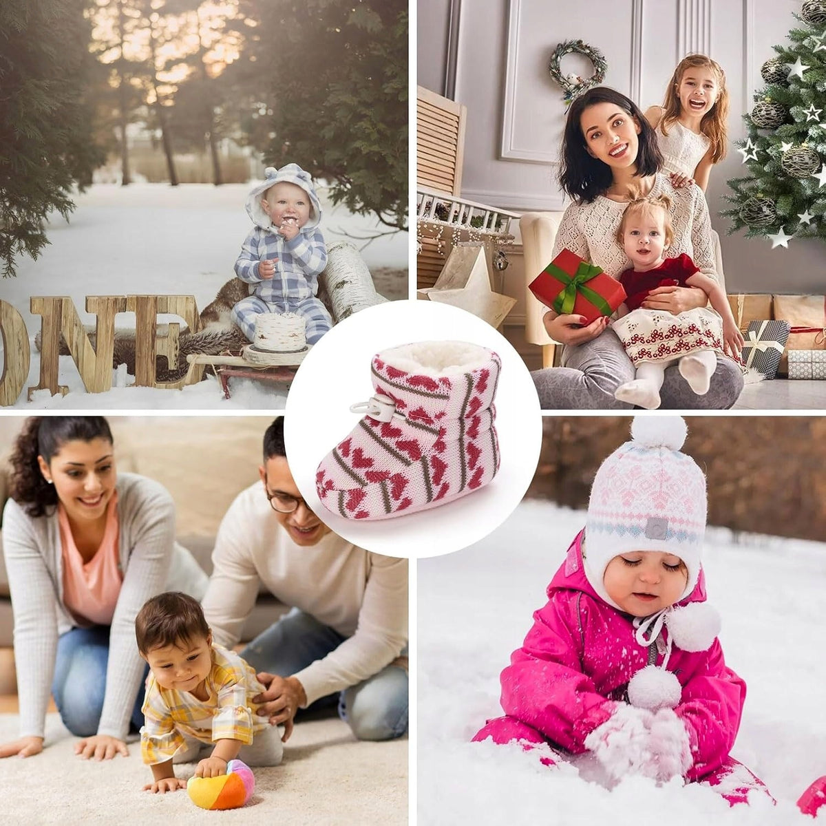 WINTER BOOTS FOR NEWBORNS WARM ANTI-SLIP ADJUSTABLE LINING Brand Polaris