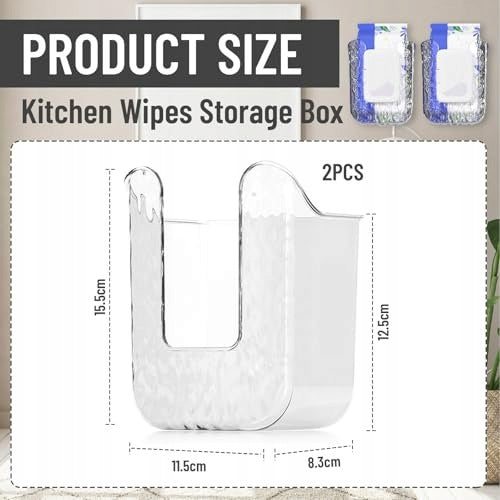 WIPES BOX MOISTURIZING ACRYLIC WALL MOUNT 2 PCS Acrylic Manufacturer code SWC5908151525869