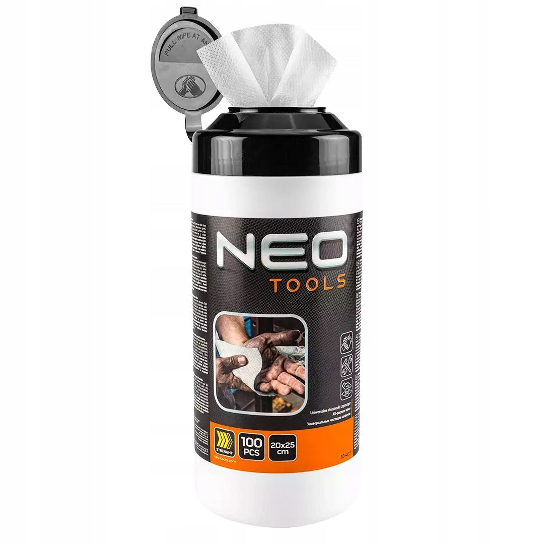 WIPES FOR CLEANING TOUGH DIRT JAR 100PCS. 10-407 NEO