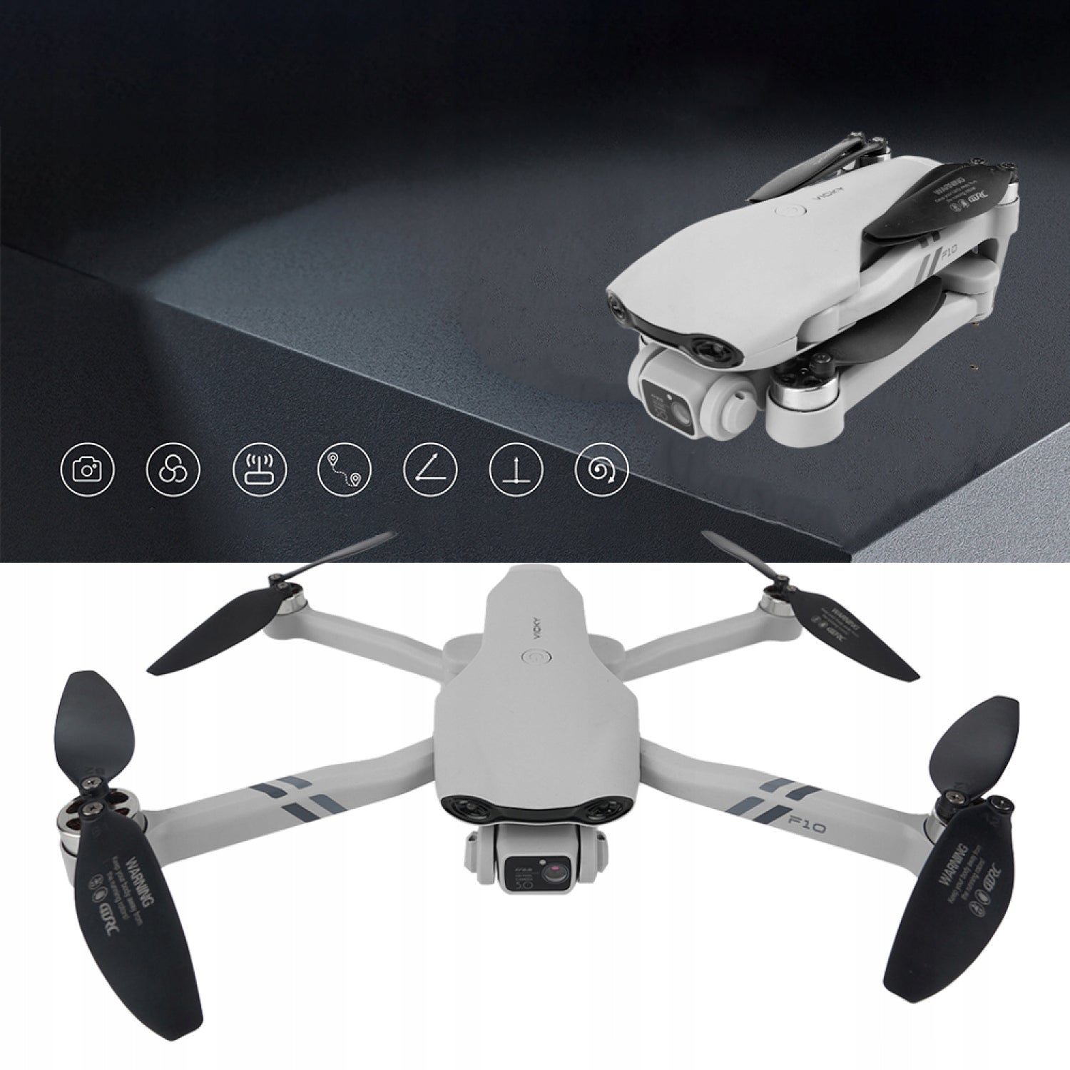 WIPKVIEY DRONE T26 WITH CAMERA 1080P FPV FOLDABLE 3D FLIP 2 BATTERIES Manufacturer code 5907153318387