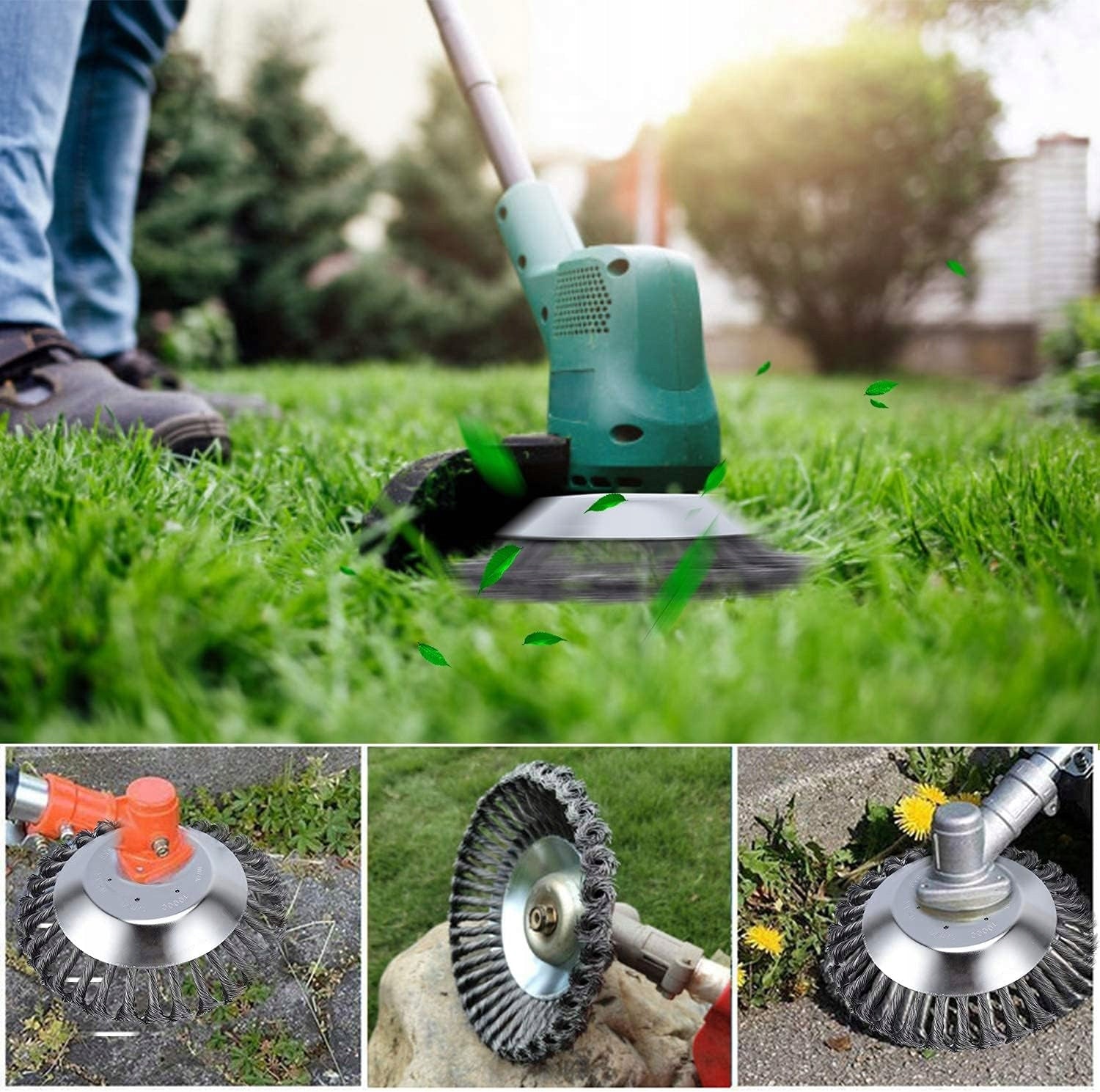 WIRE BRUSH FOR COMBUSTION SCYTHE FOR CLEANING WEED CUBE PAVING Packaging status original