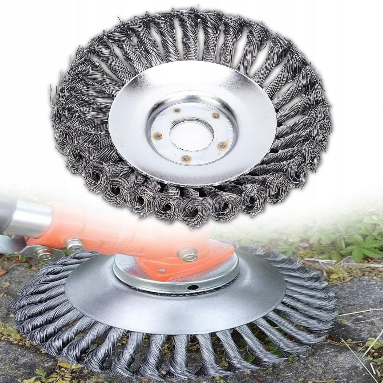 WIRE BRUSH TWISTED FOR CLEANING PAVING STONES FOR WEEDS 200mm EAN (GTIN) 5904165305992