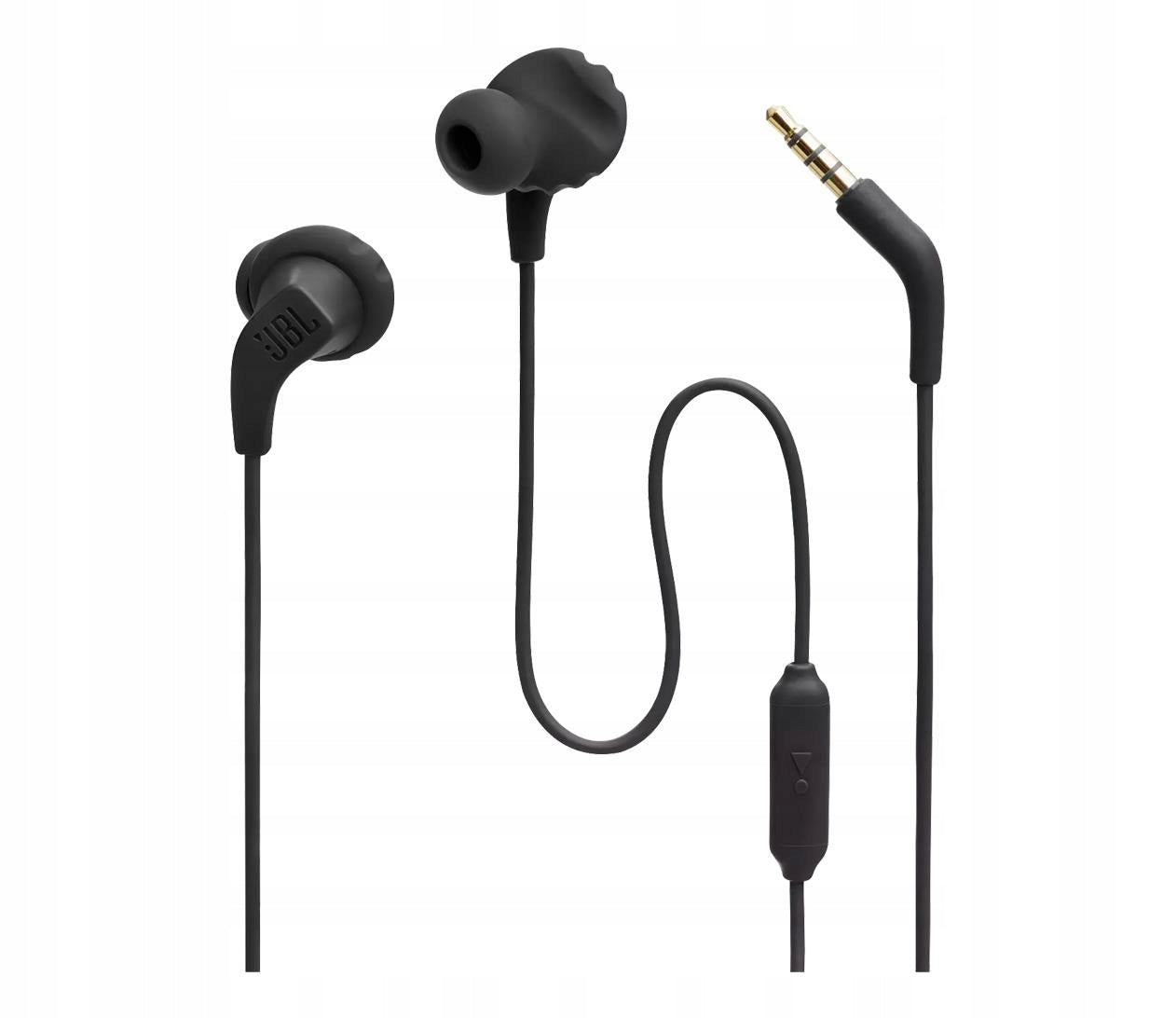 WIRED EARBUDS JBL ENDURANCE RUN 2 BLACK FOR RUNNING
