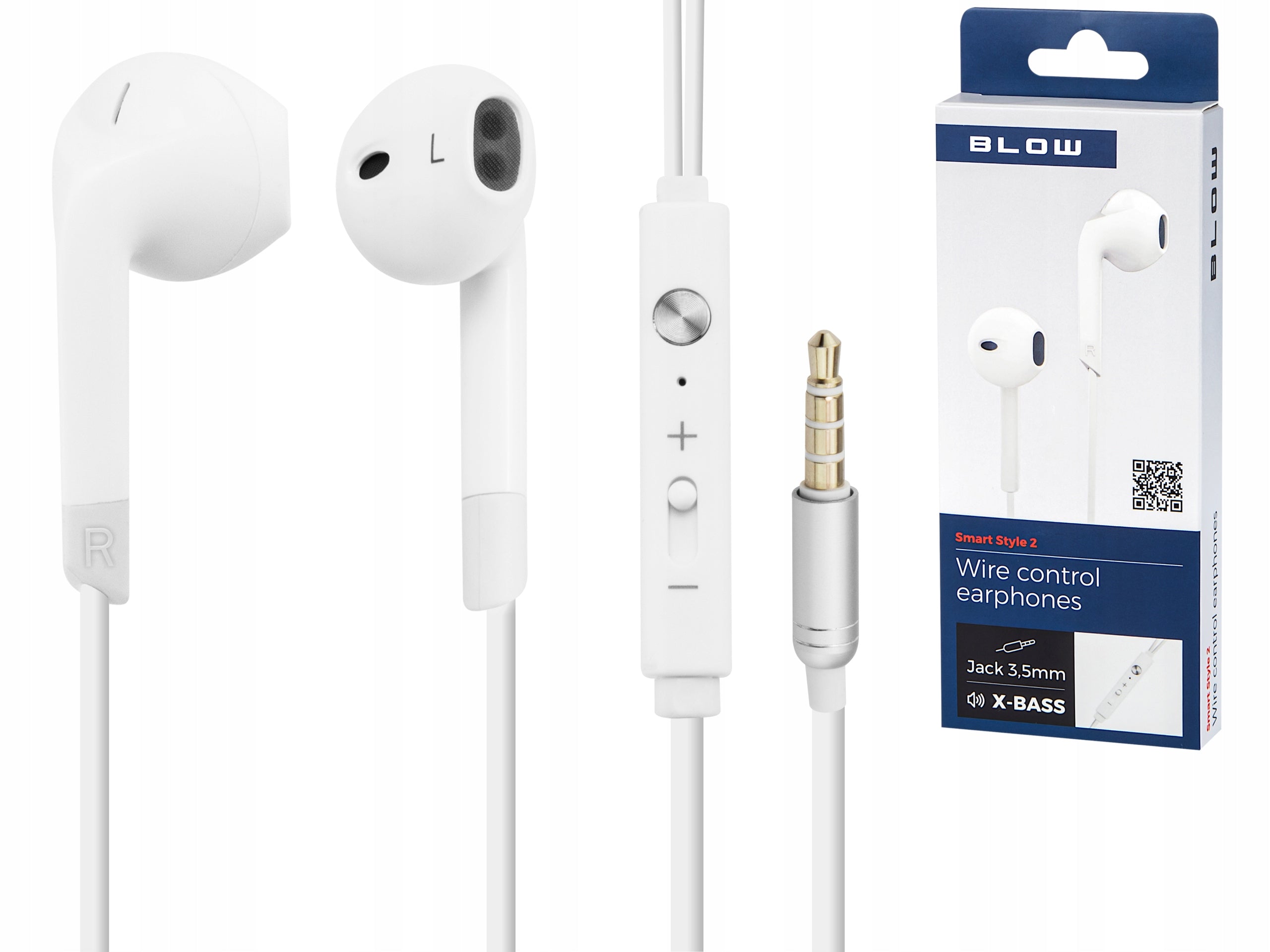 WIRED IN-EAR HEADPHONES MINI JACK 3,5mm MICROPHONE BUTTON X-BASS Manufacturer code 32-813#