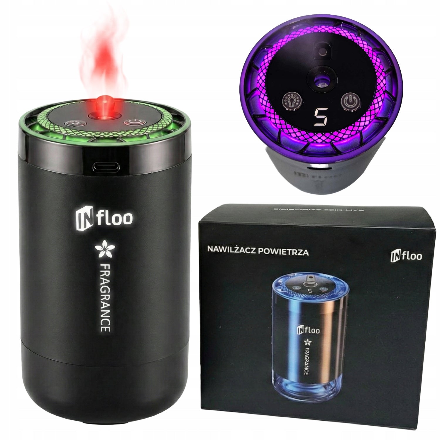 WIRELESS ATOMIZER FOR CARS HUMIDIFIER AIR AROMA DIFFUSER FOR CAR Packaging status original