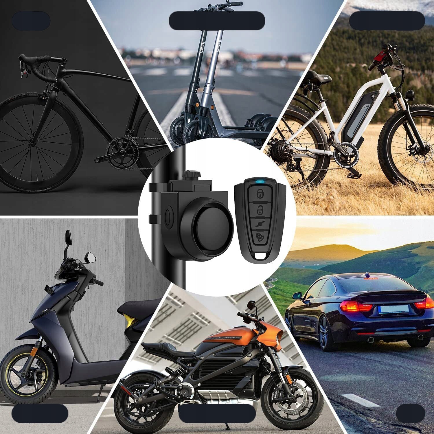 WIRELESS BICYCLE ALARM LOCK, ANTI-BURGLARY ALARM FOR BICYCLE Packaging status original