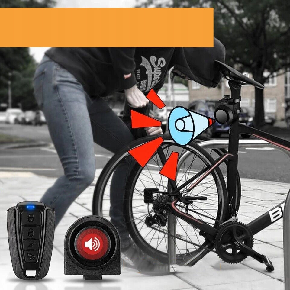 WIRELESS BICYCLE ALARM LOCK, ANTI-BURGLARY ALARM FOR BICYCLE Source of electricity USB charging
