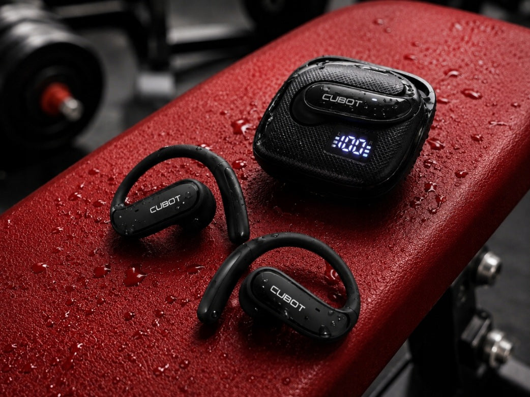 WIRELESS BLUETOOTH HEADPHONES BEHIND-THE-EAR CUBOT VIBE R3 RUNNING SPORTS Packaging status original