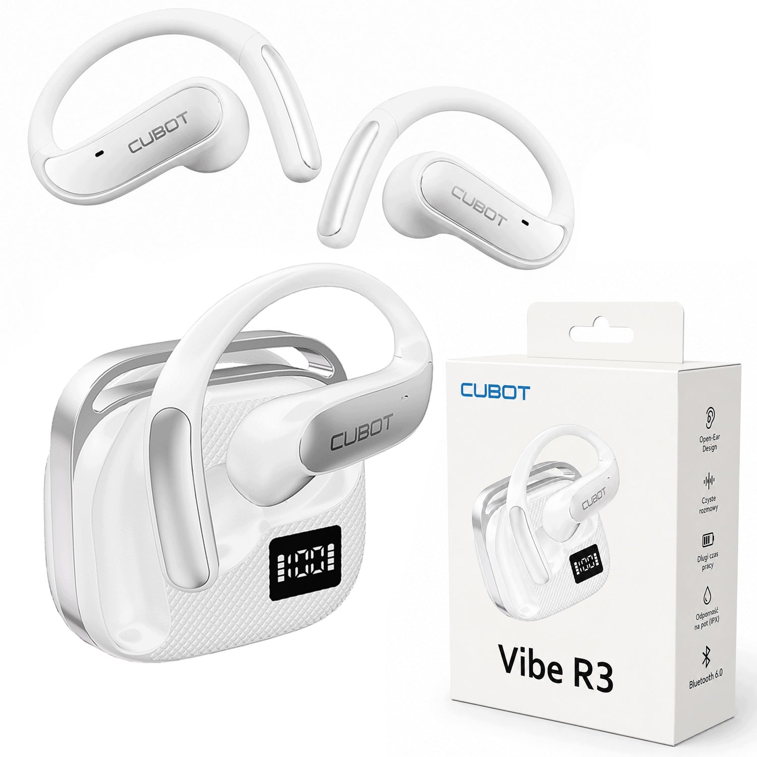 WIRELESS BLUETOOTH HEADPHONES BEHIND-THE-EAR CUBOT VIBE R3 RUNNING SPORTS
