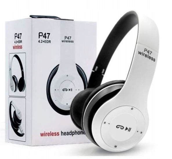 WIRELESS BLUETOOTH HEADPHONES P47 MP3 MICROPHONE