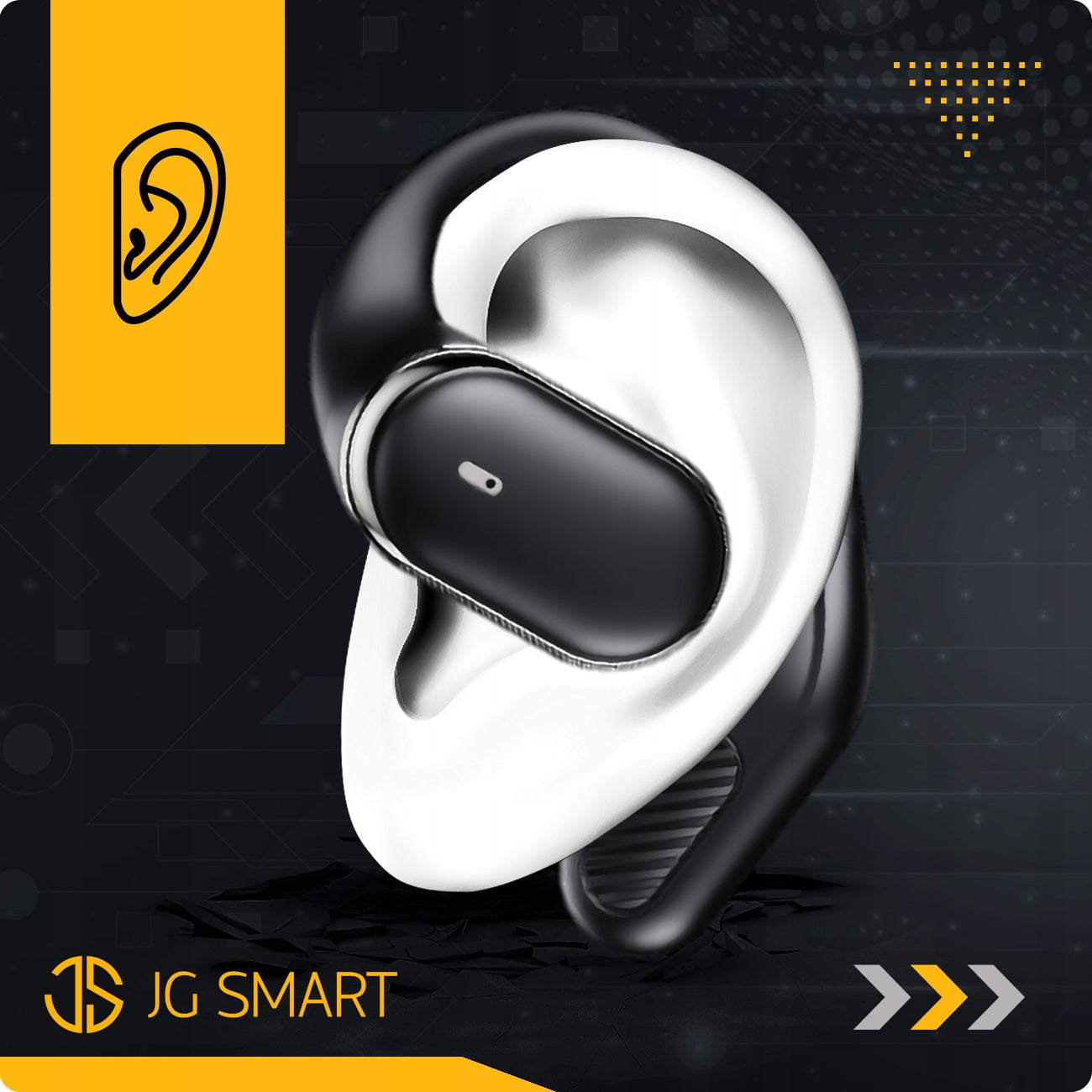 WIRELESS BLUETOOTH HEADPHONES v5.4 BEHIND-THE-EAR POWERBANK 500mAh BLACK EAN (GTIN) 5906639809234
