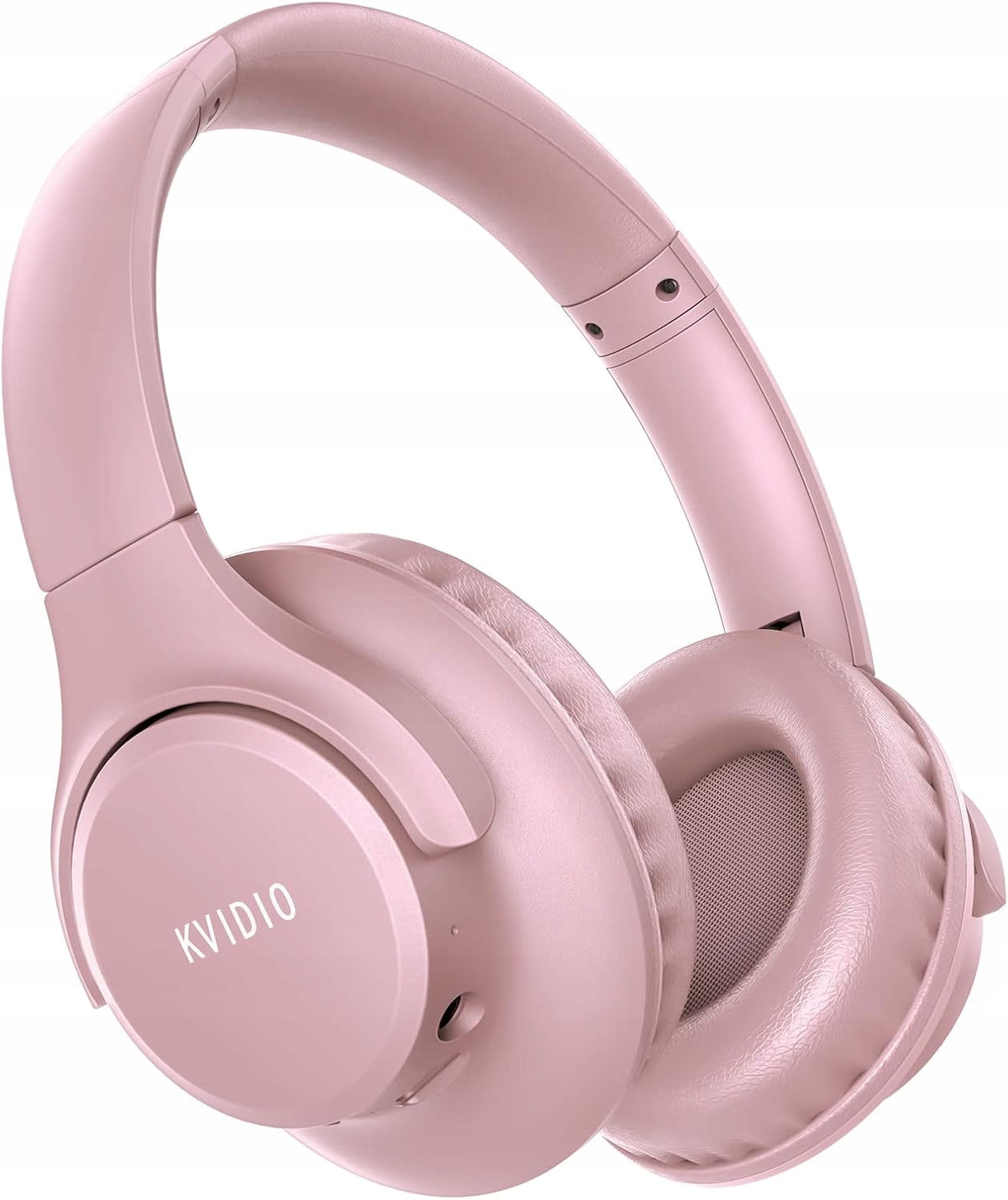 WIRELESS BLUETOOTH KVIDIO ON-EAR HEADPHONES WITH DEEP BASS PINK