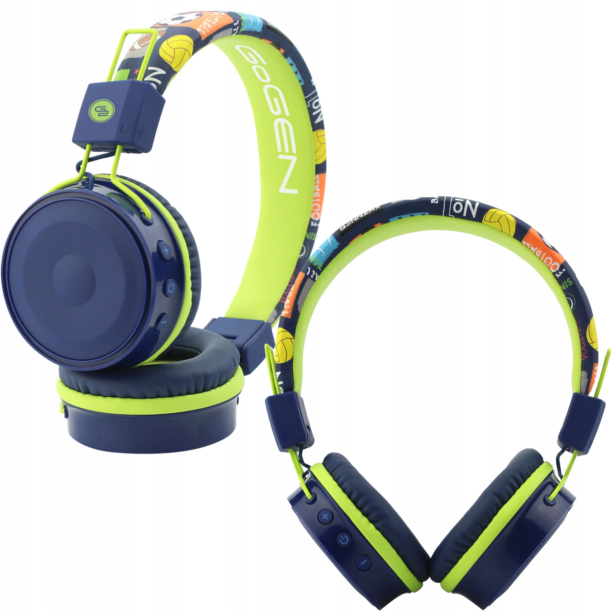 WIRELESS BLUETOOTH ON-EAR HEADPHONES FOR CHILDREN BLUE GOGEN EAN (GTIN) 8590393302543