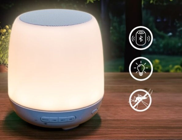 WIRELESS BLUETOOTH SPEAKER LED LAMP HOME CAMPING WHITE FOR MOSQUITOES Packaging status original