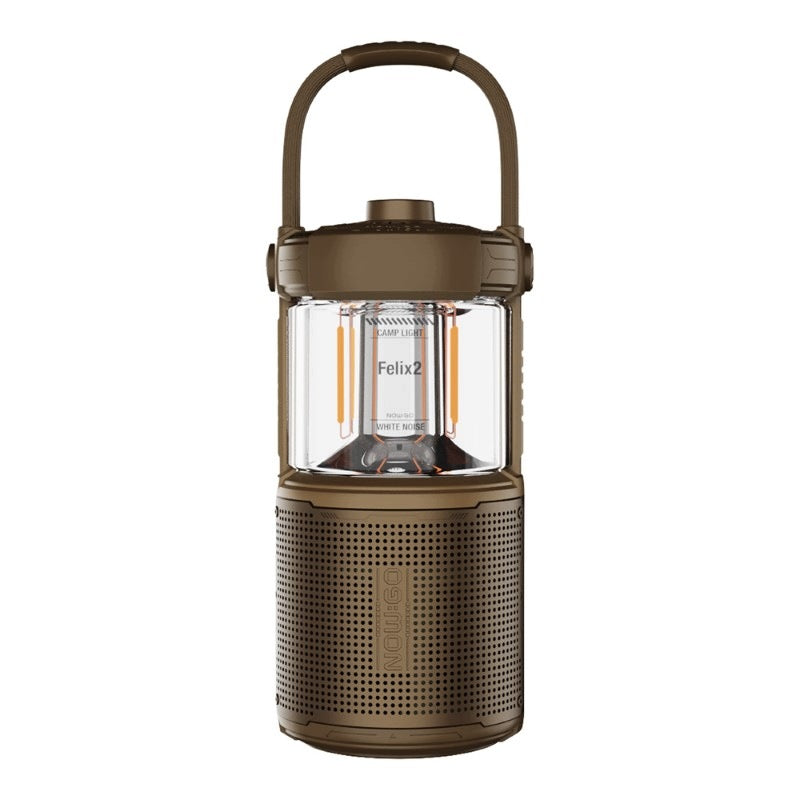 WIRELESS BLUETOOTH SPEAKER NEW FELIX 2 BROWN LANTERN LED LAMP