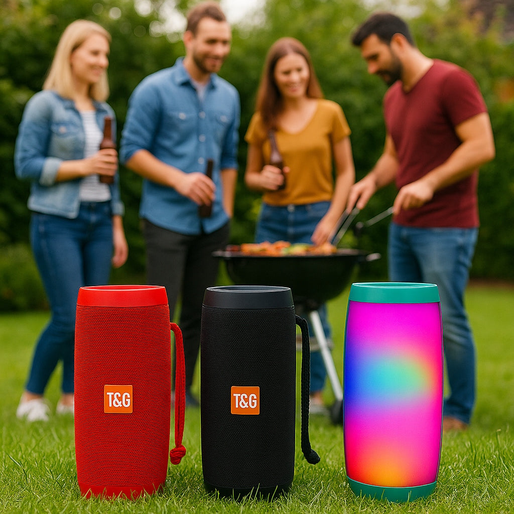 WIRELESS BLUETOOTH SPEAKER RADIO FM LED CHARGE BASS USB CARD SD AUX Packaging status original