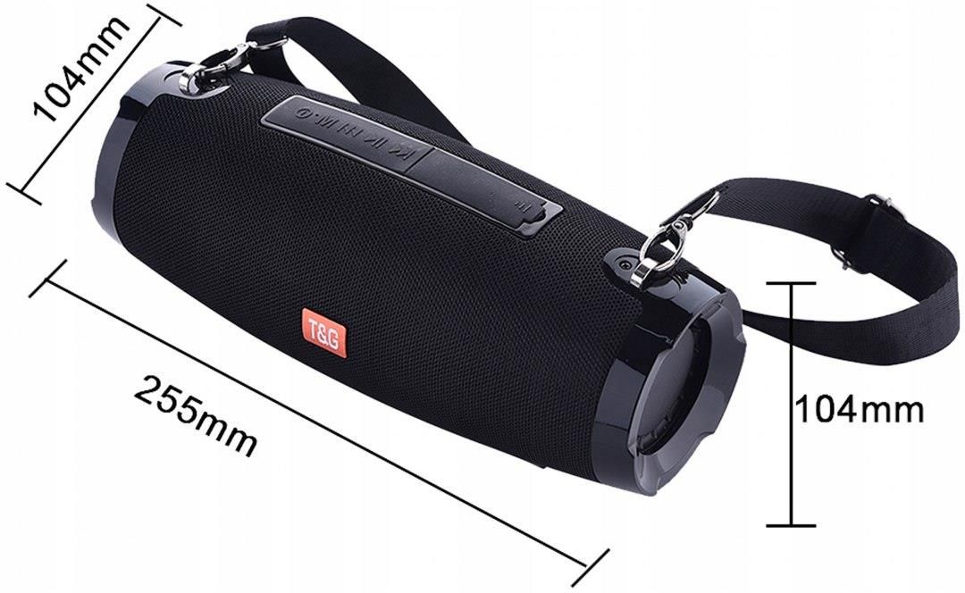 WIRELESS BLUETOOTH SPEAKER TG504 10W AUX MICRO SD BLACK T&G AUDIO EAN (GTIN) 5904208505495