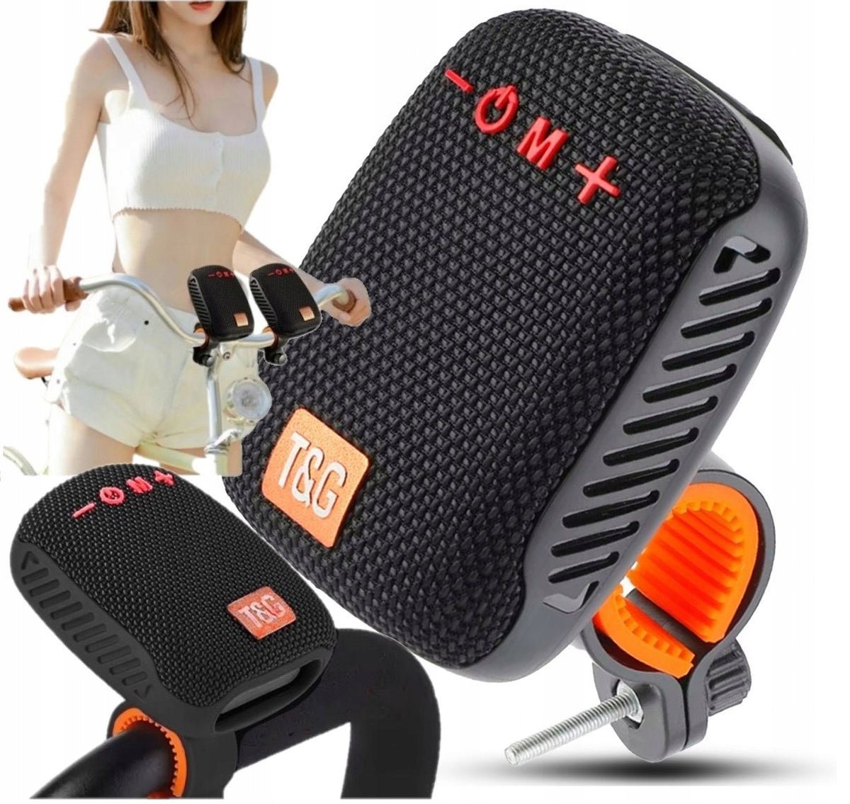 WIRELESS BLUETOOTH SPEAKER WITH BIKE HOLDER SCOOTER STROLLER RADIO