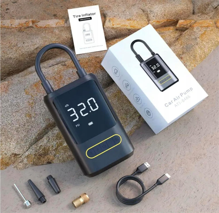 WIRELESS CAR COMPRESSOR 150 PSI LCD PUMP 12V LED POWERBANK Packaging status original