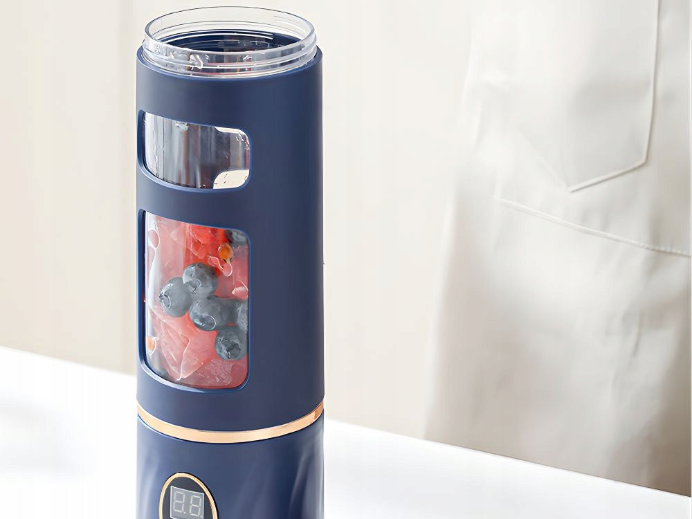WIRELESS CUP BLENDER SMOOTHIE MUG MIXER 450 ml NAVY BLUE USB Packaging status original