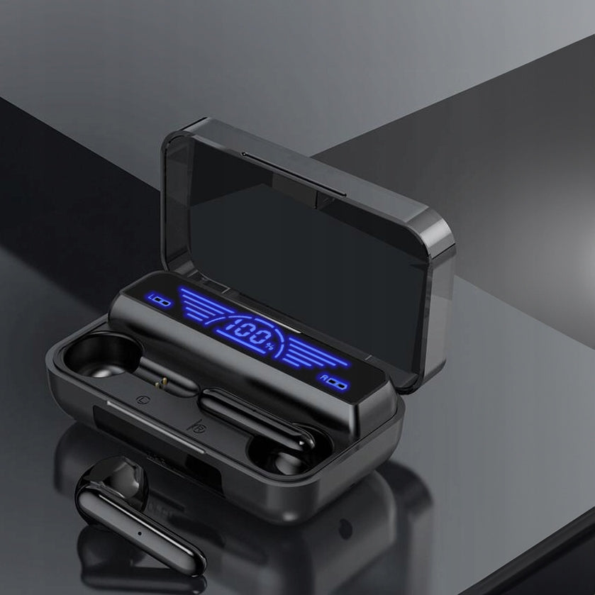 WIRELESS EARBUDS BLUETOOTH BT 5.1 CASE WITH POWERBANK FLASHLIGHT Packaging status original