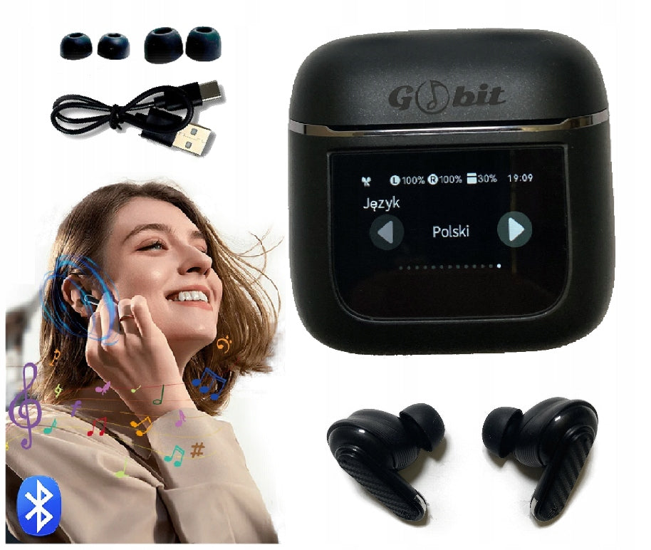 WIRELESS EARBUDS GOBIT TWS TOUCH SCREEN PL MENU