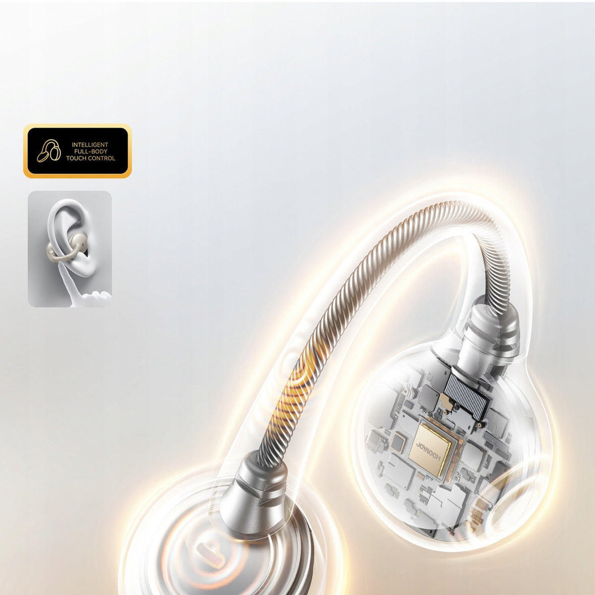 WIRELESS EARBUDS OPEN TWS WITH MICROPHONE BLACK Model 4900649735041