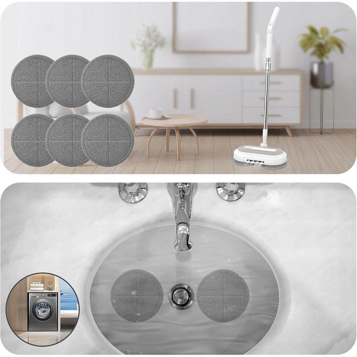 WIRELESS ELECTRIC MOP ROTARY MOP SET WASHER SET Model 4069251508594