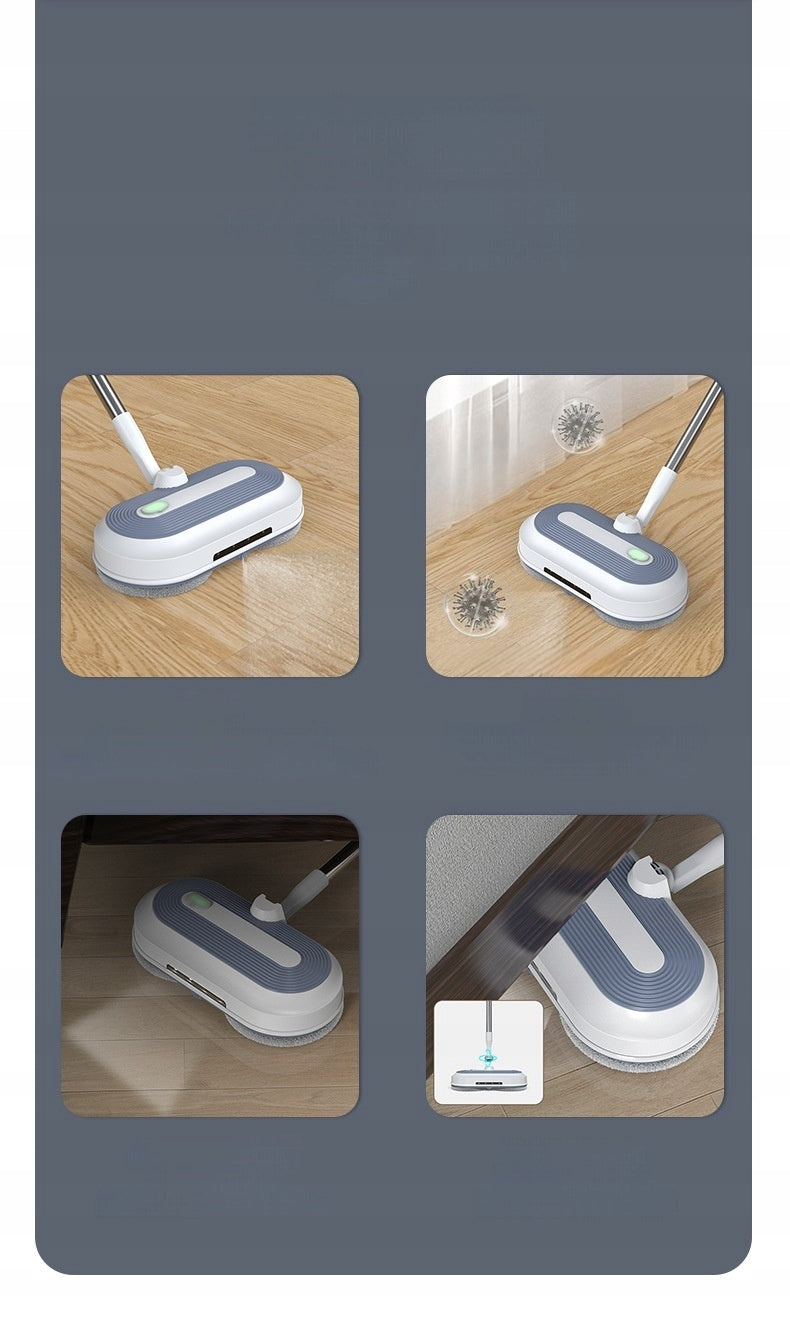 WIRELESS ELECTRIC MOP SET ROTARY MOP WASHER FOR WINDOWS+6MOPS Dominant color black