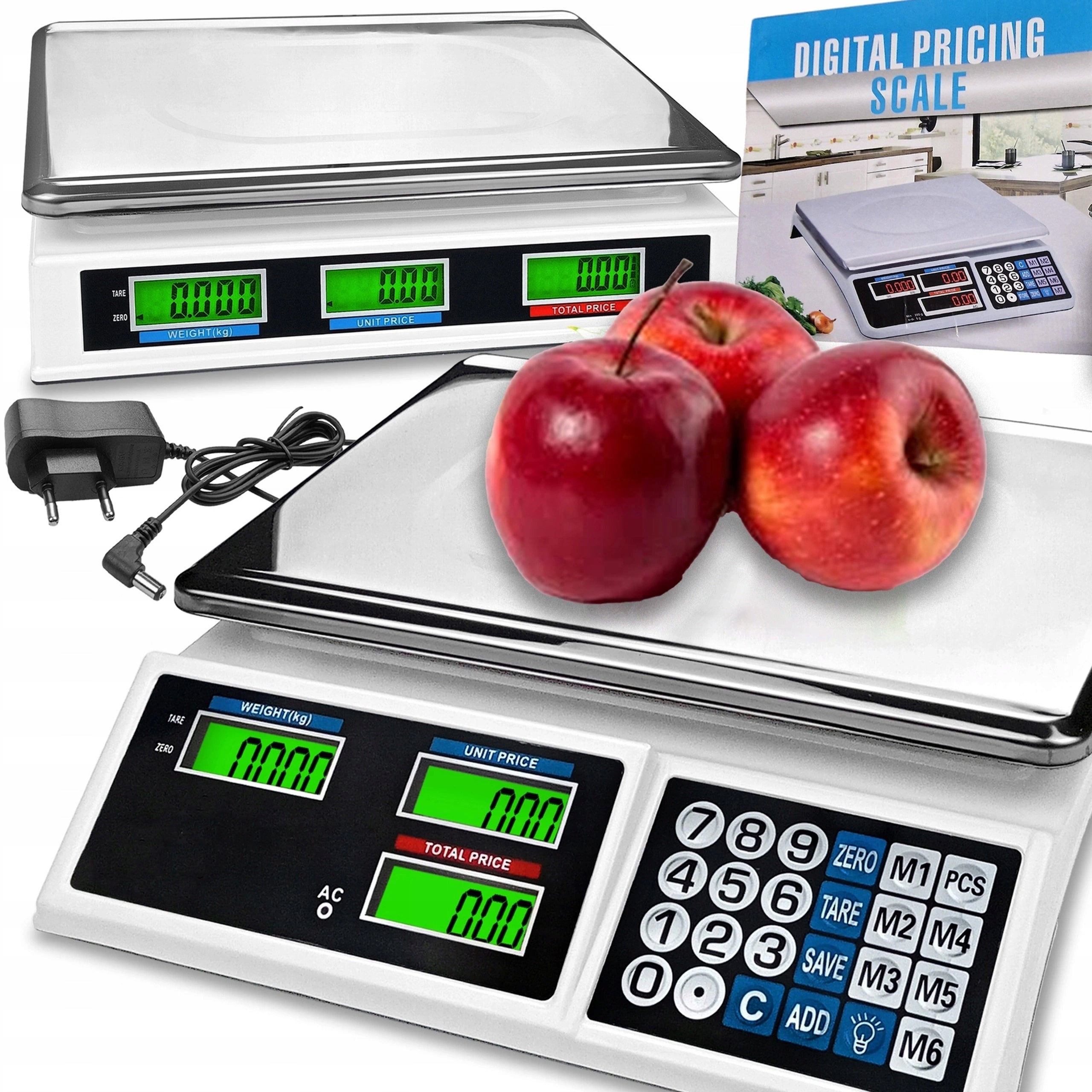 WIRELESS ELECTRIC SCALE SHOP LCD DISPLAY 40KG 2g RECHARGEABLE BATTERY Brand no brand