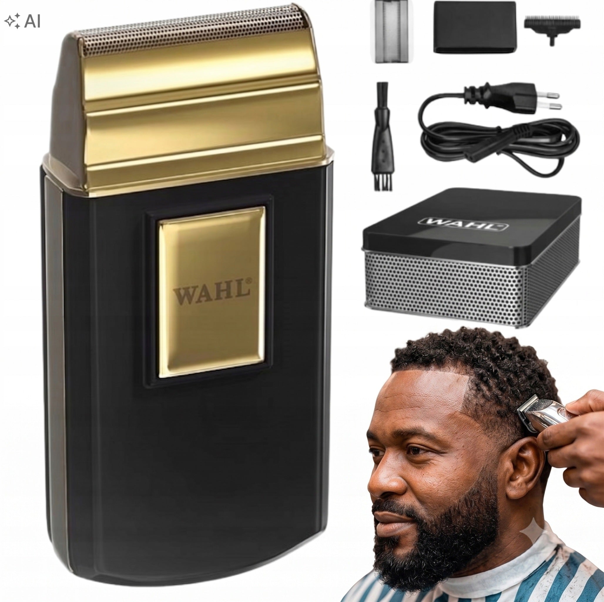 WIRELESS HANDHELD SHAVER WAHL TRAVEL SHAVER GOLD TOURIST