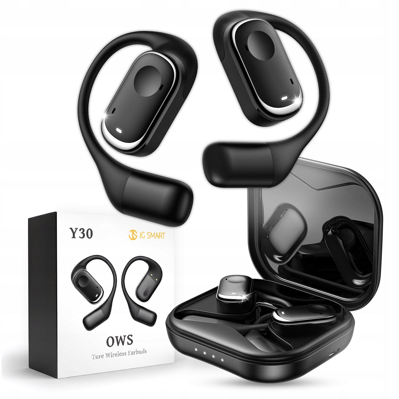 WIRELESS HEADPHONES BLUETOOTH BEHIND-THE-EAR POWERBANK FOR BIKE RUNNING SPORT