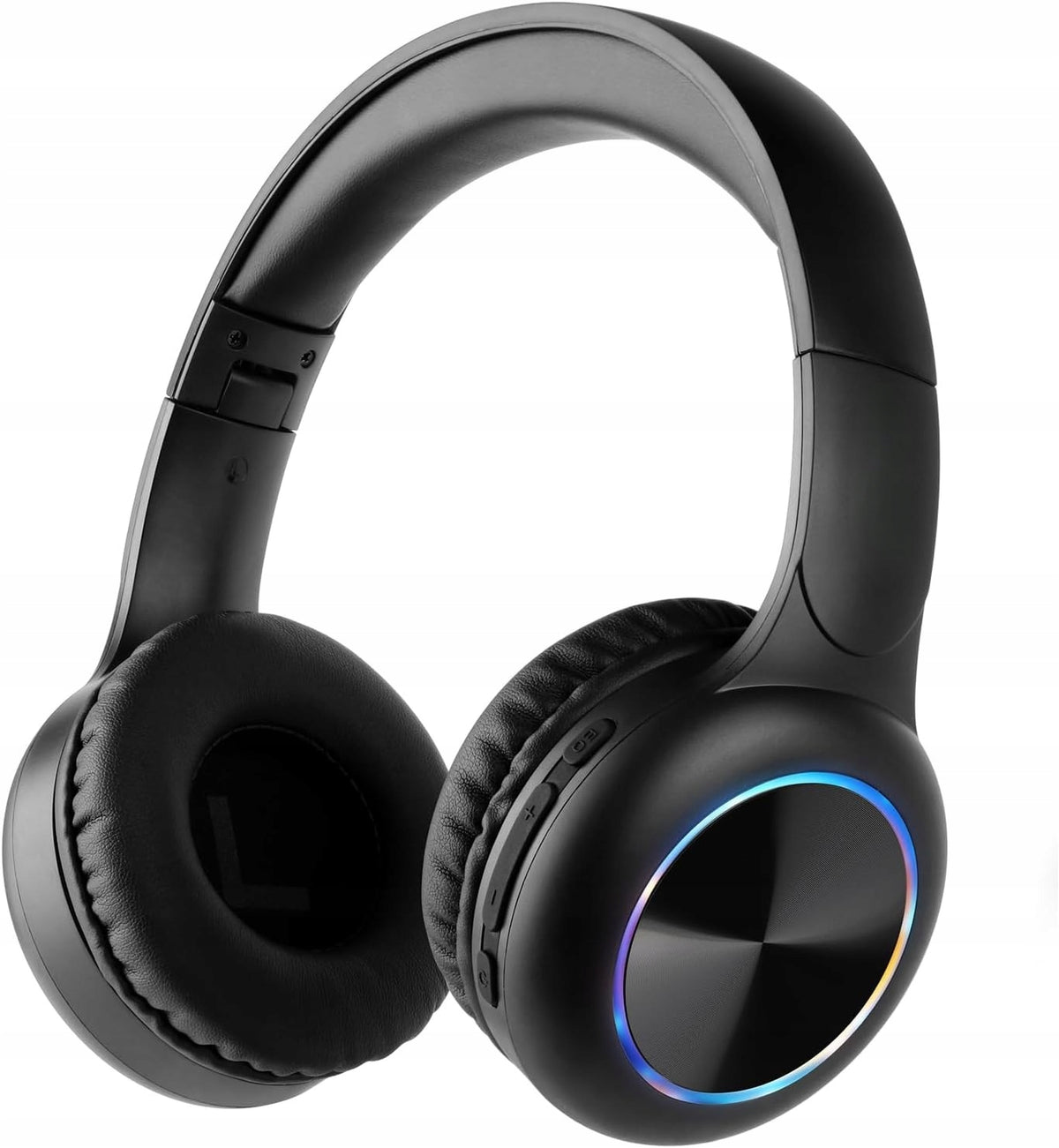WIRELESS HEADPHONES BLUETOOTH RGB FOLDABLE BASS NOISE CANCELLATION BLACK