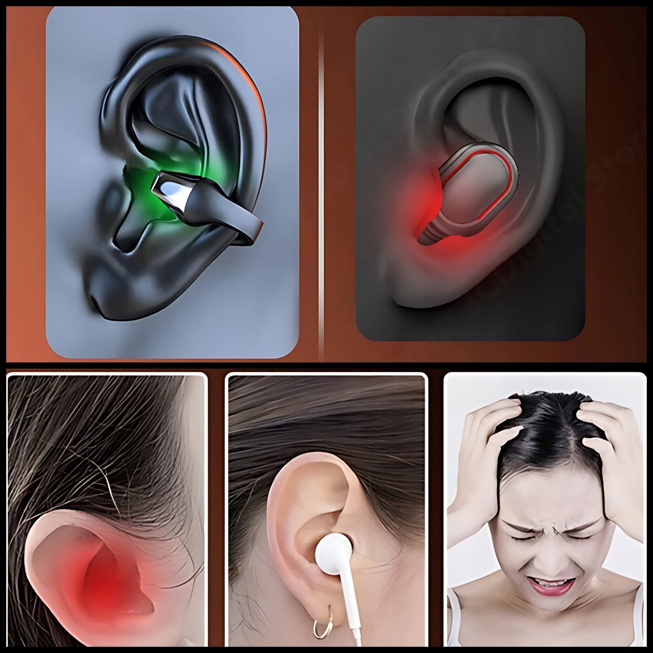 WIRELESS HEADPHONES FOR IPHONE APPLE SAMSUNG BLUETOOTH ON-EAR CLIP Packaging status original